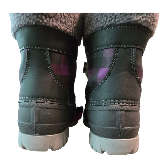 Cougar Carlisle Storm Boots Womens 8W Purple Plaid Waterproof High Activity Cozy - Picture 12 of 14